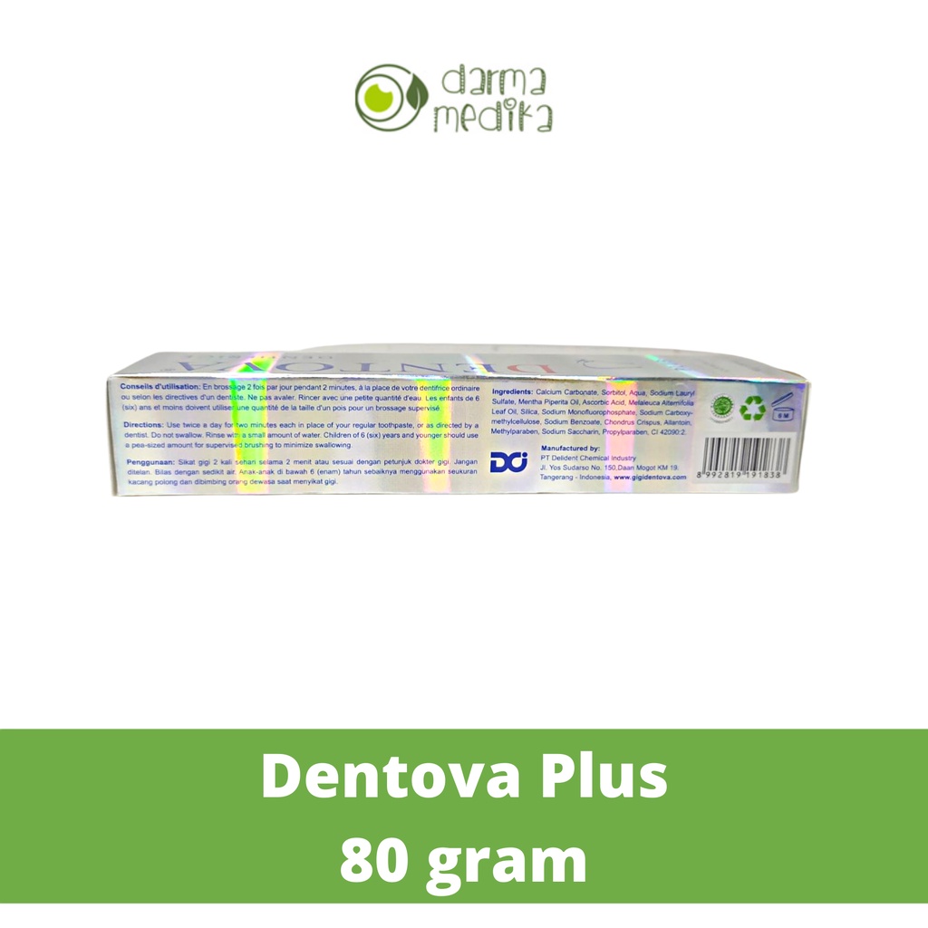 Pasta Gigi Dentova Plus 80 grm 80grm