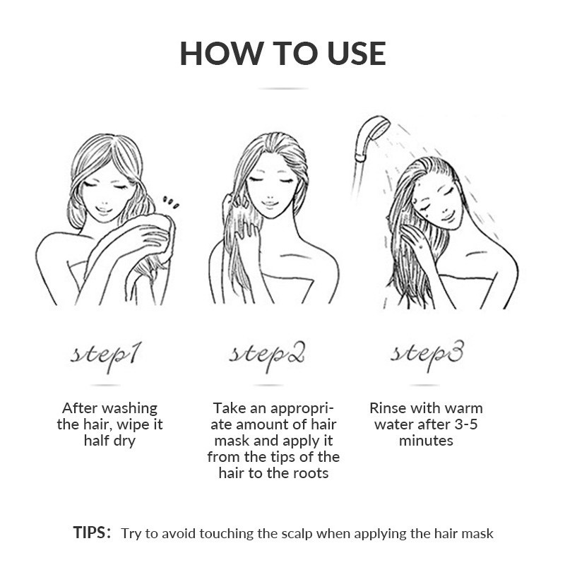 【BPOM】BIOAQUA Avocado Supple Silky Hair Film mask /Masker Rambut /Creambath Rambut 250g