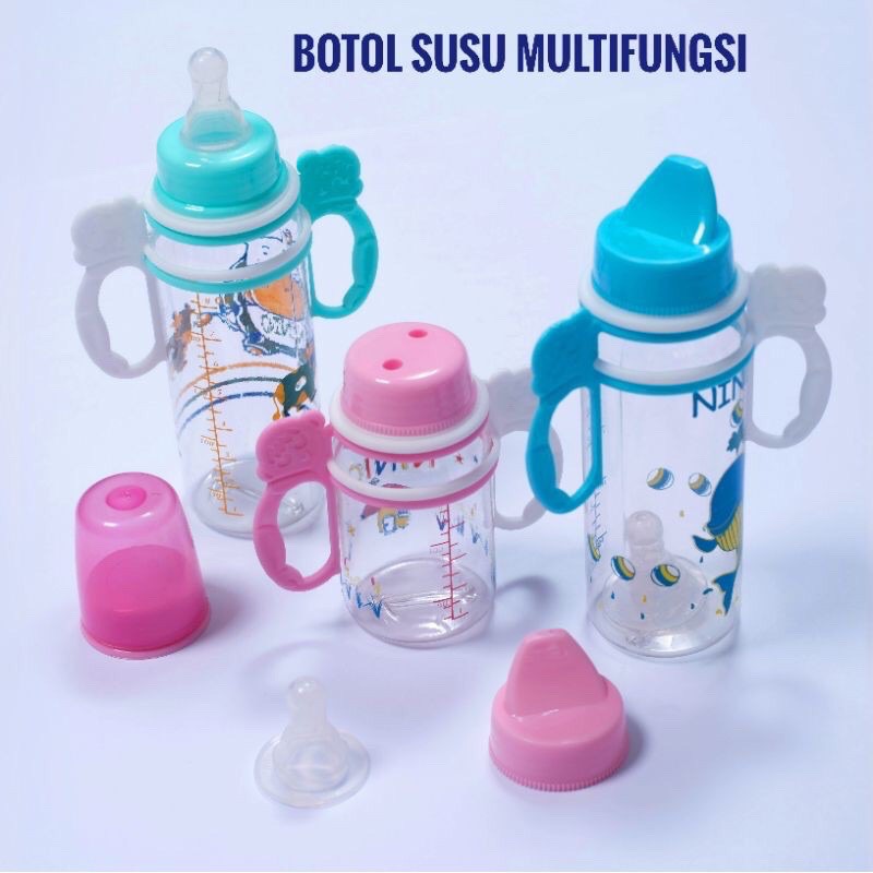 Ninio Botol Susu Gagang Bayi 3 Fungsi 250 cc