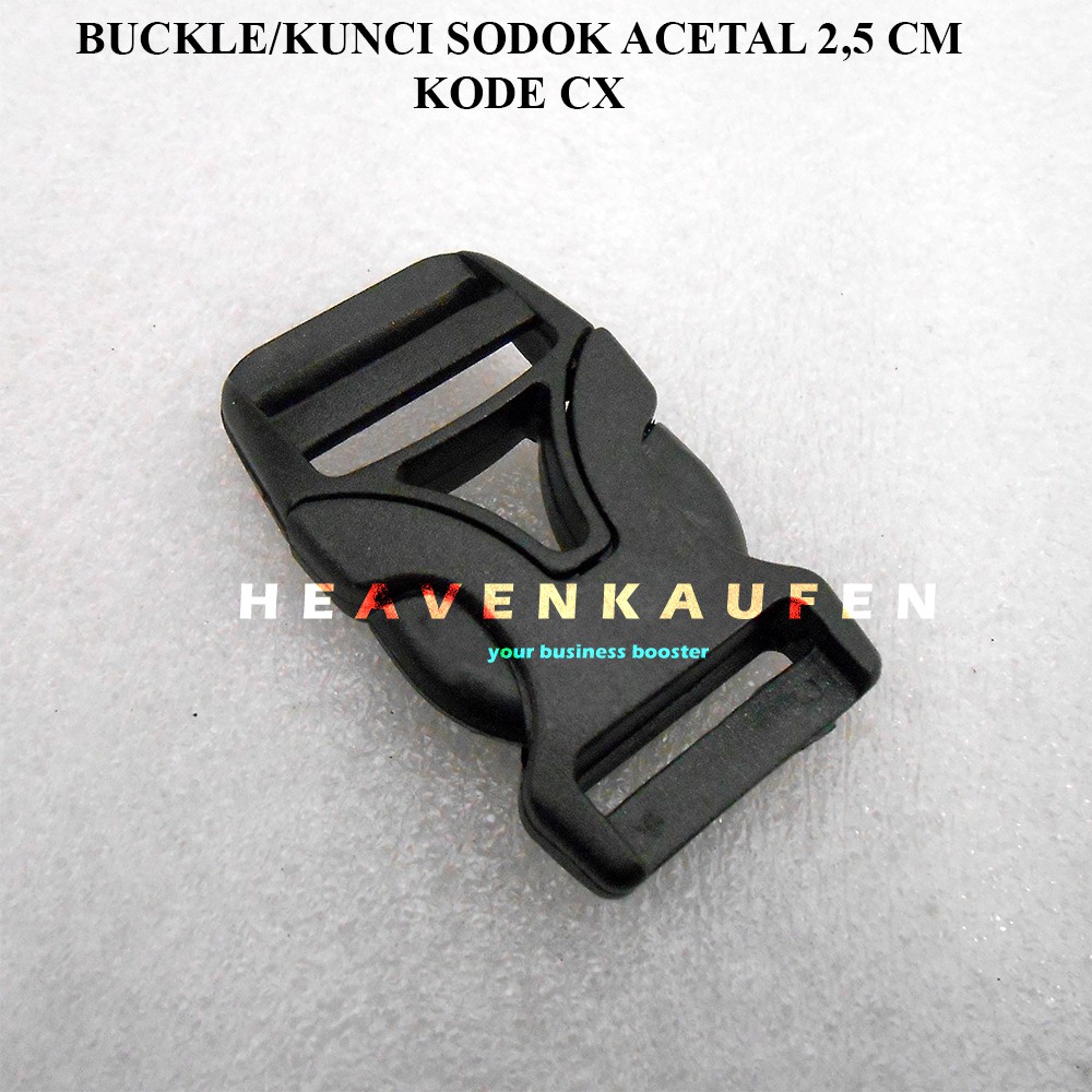 Buckle Slop Kunci Sodok 2,5 cm Acetal Untuk Buckle Tas Dll Type CX