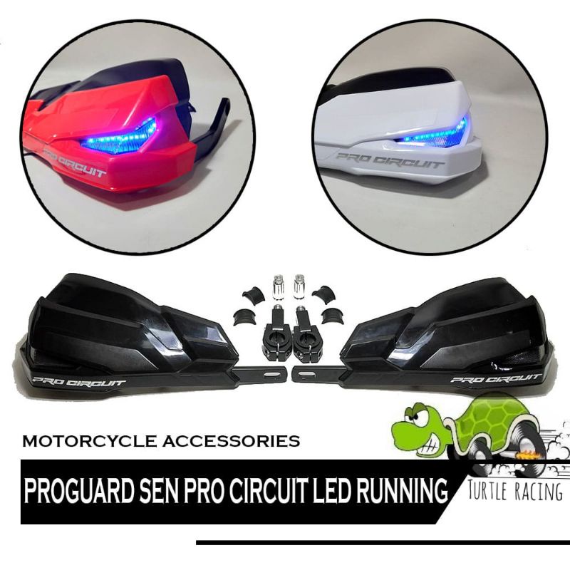 Handguard Circuit Led 2 in 1 Proguard Trial New Model Universal Klx Dtraker Crf Wr 155 Nmax Beat Mio