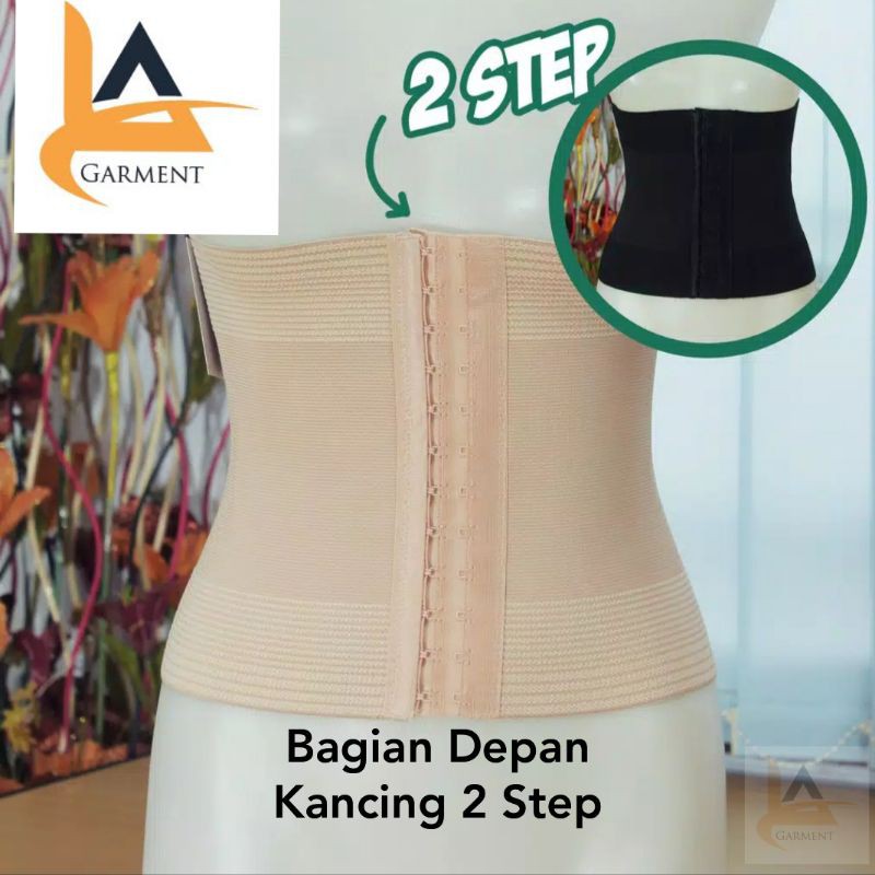 Slimming Corset Quinn-Stagen Perut Kancing 2 Step-Korset Pengecil Perut