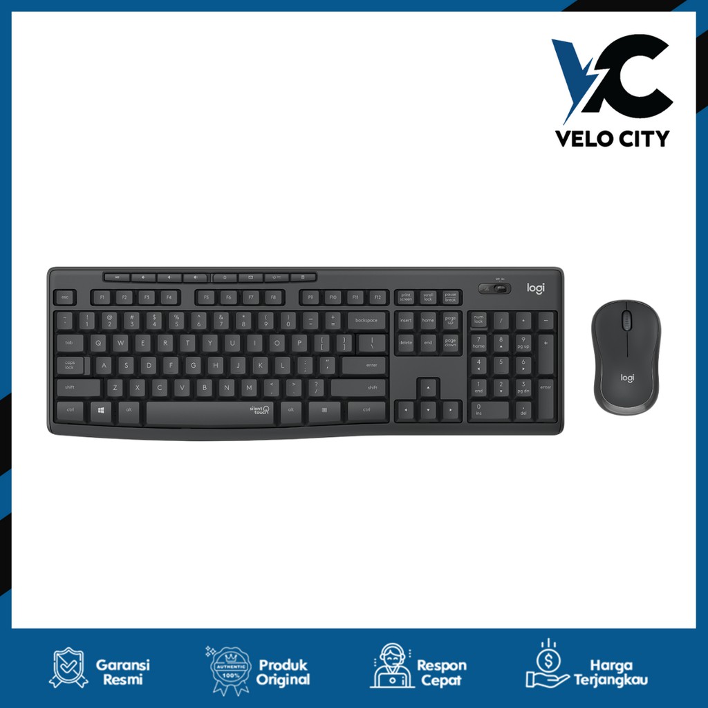 Logitech MK295 Silent Wireless Combo Keyboard and Mouse Original Garansi 1 Tahun