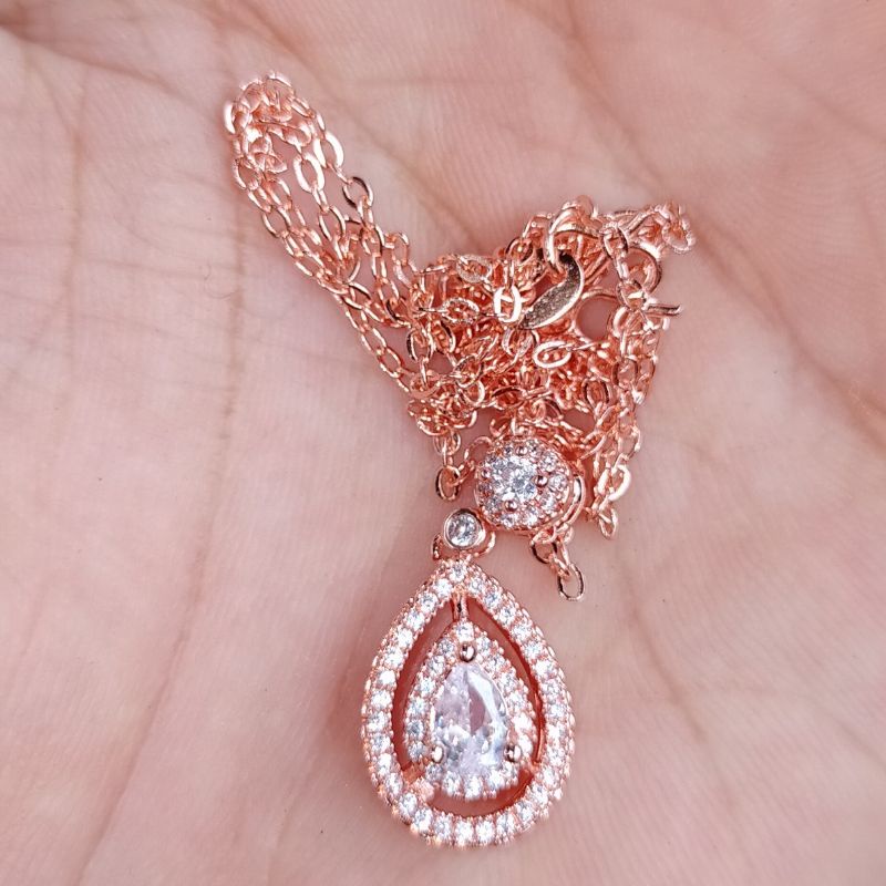 kalung wanita liontin diamond zircone gold Bkn akik yakut cincin koleksi berlian cewek ruby giok
