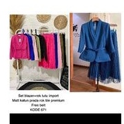 ONE SET BLAZER ROK TUTU ZR* WANITA IMPORT BKK