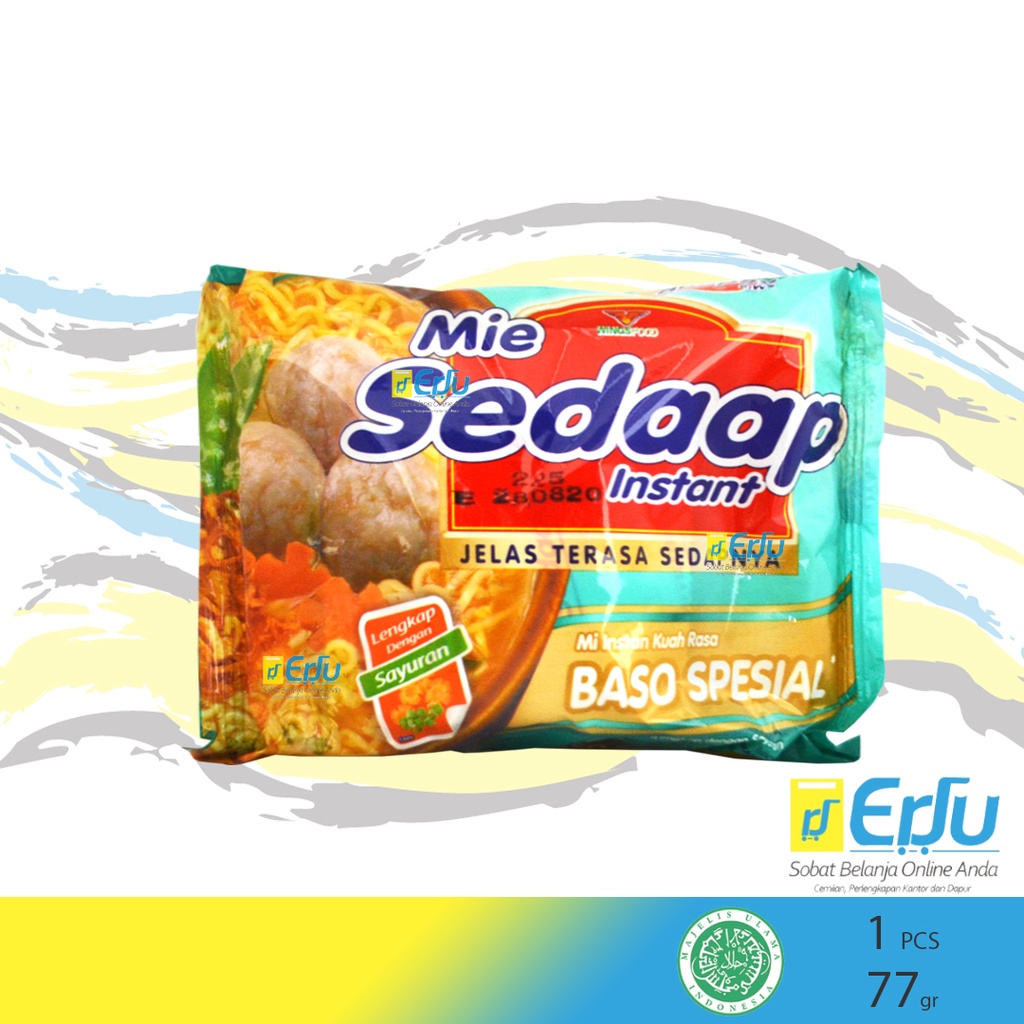 

ECER Mie Sedaap Kuah Rasa Baso Spesial Mie Instan Kuah - 77gr