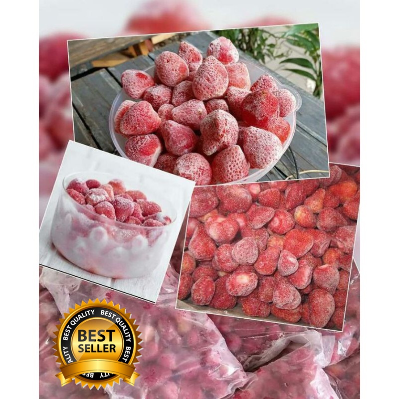 Jual Strawberry Frozen Buah Stroberi Beku 1 Kg Promo Murah Tanpa ...