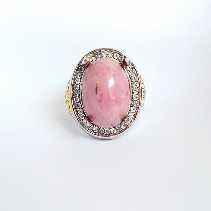 Batu Natural Red Borneo / Rhodonite / Ruby Kalimantan Jumbo Bonus Ring