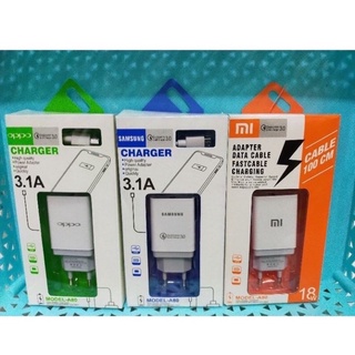 Jual Charger A80 1 USB Micro/type c TC Merek Samsung Oppo Vivo xiaomi