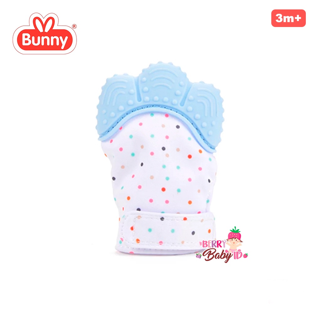 Lusty Bunny Mainan Gigitan Teether Bayi Paw Sarung Tangan Silicone LUS030 Pink Blue Berry Mart