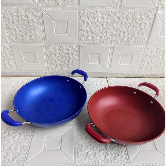 WAJAN WARNA MARBLE ANTI LENGKET UK 30CM - UK 32CM - UK 34CM / WAJAN WARNA MARBLE GSF 32CM G-2232 / G 2232 / G2232 - 34CM GSF 2234