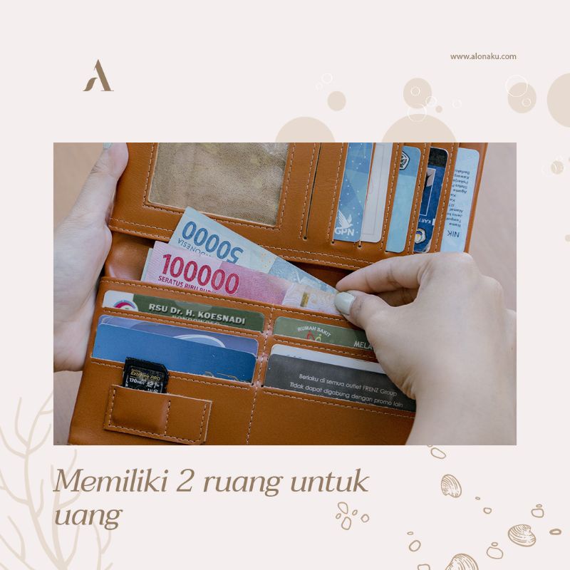 Dompet Kulit Wanita Cewek 100% Bahan Kulit Sapi Asli Ori Premium Branded Wallet Fashion Perempuan