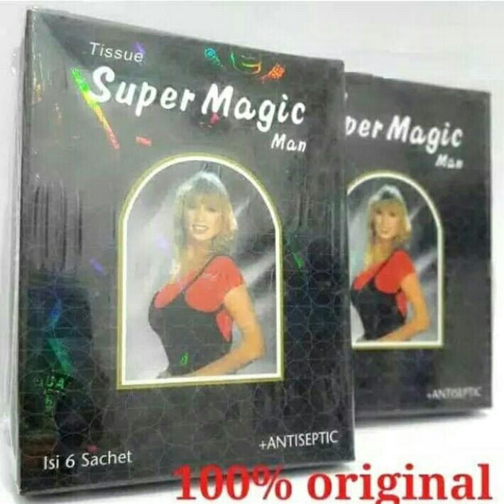 isi 6 pcs Tissue Super Magic Man - Black