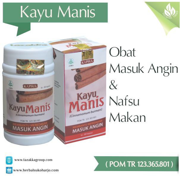 Obat Masuk Angin Asma Dan Peradangan Alami Herbal Kayu Manis Tazakka Murah Aman Halal Terbaru Indonesia