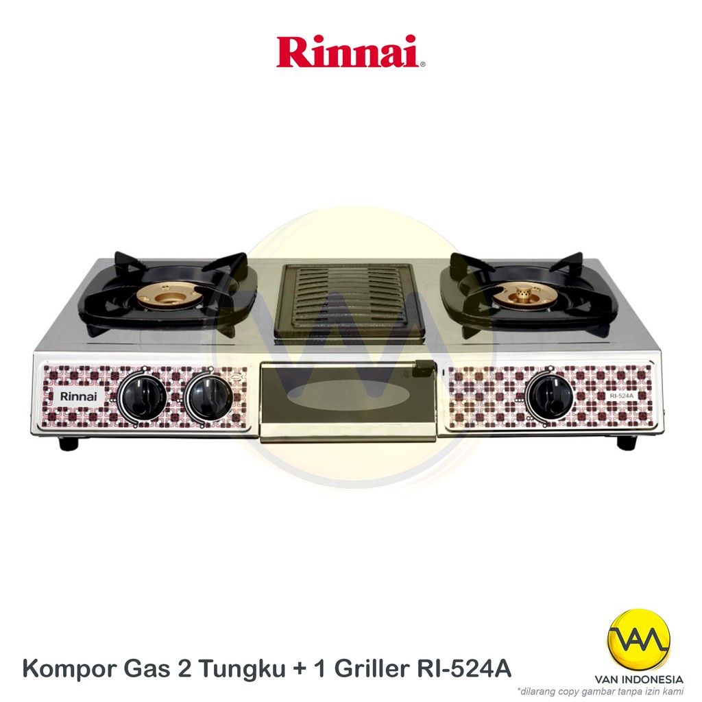 Kompor Gas 3 Tungku Rinnai / RI 524 A