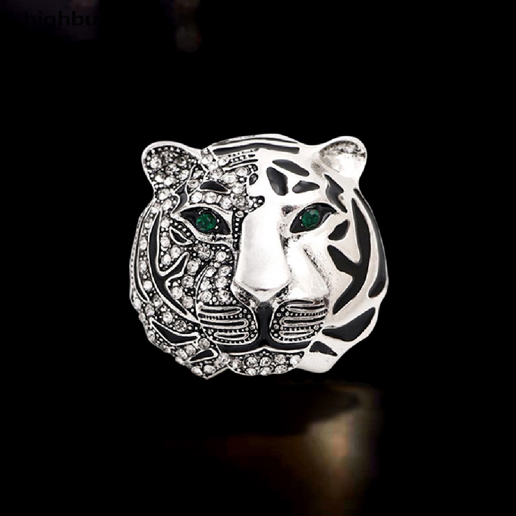 Hbid Bros pin alloy retro Desain Harimau Hias Berlian Untuk Dekorasi Kerah Jas Pria