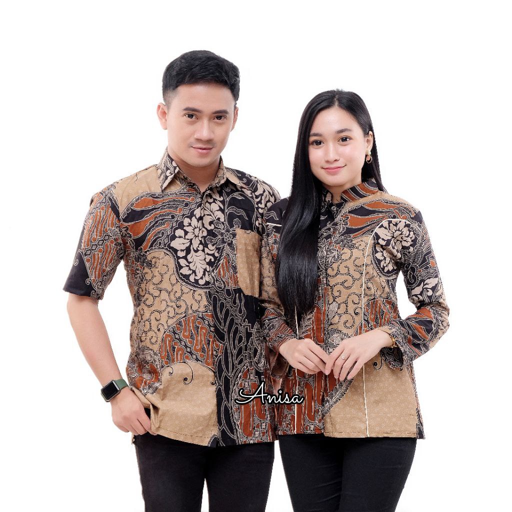 Maura Couple - Sania Ruffle Batik Couple Ori Ndoro Jowi Garansi Termurah Shopee - BATIK MODERN SOLO-5