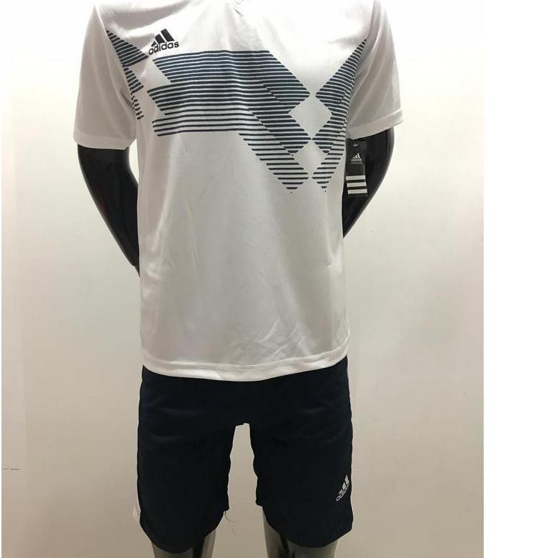 *V_GKJ-98 Setelan Baju kaos Jersey Seragam Tim Futsal Oblong Murah Terlaris Keren Lokal Adidas Putih