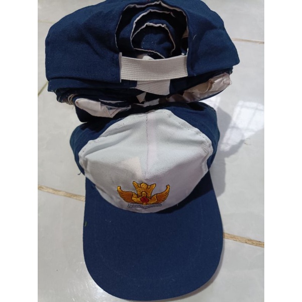 TOPI SMP BIRU PUTIH/TOPI SMP FULL BIRU/TOPI SEKOLAH SMP