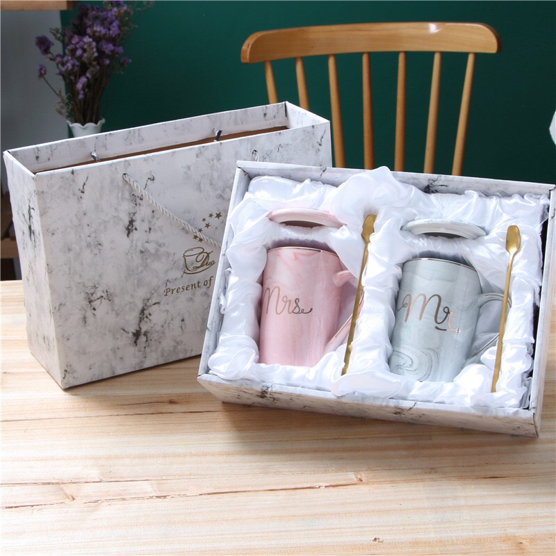  Couple Marble Mug Gift Set