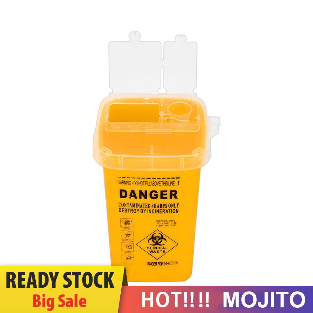 MOJITO Sharps Container Bin Medical Biohazard Piercing Needles Tattoo Waste Box