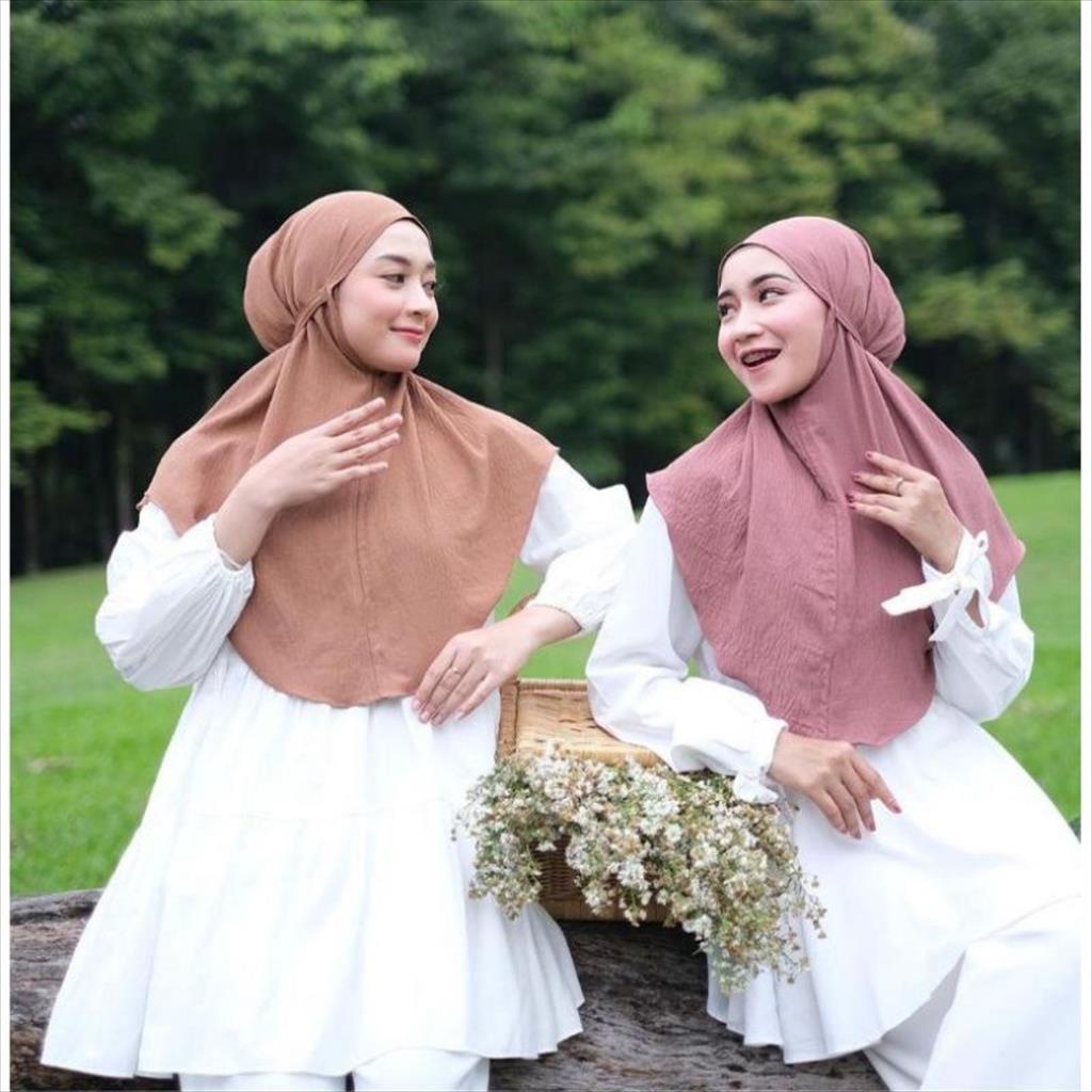 BERGO MARYAM CRINKLE AIRFLOW PREMIUM - HIJAB INSTAN CRINKLE POLOS