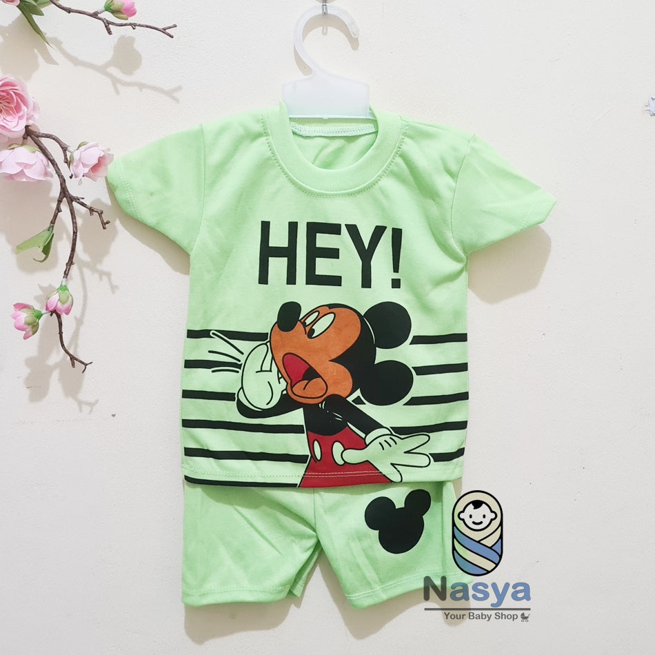 [J-016] Setelan Baju Bayi Pendek / Pakaian Anak Laki-laki Murah Newborn