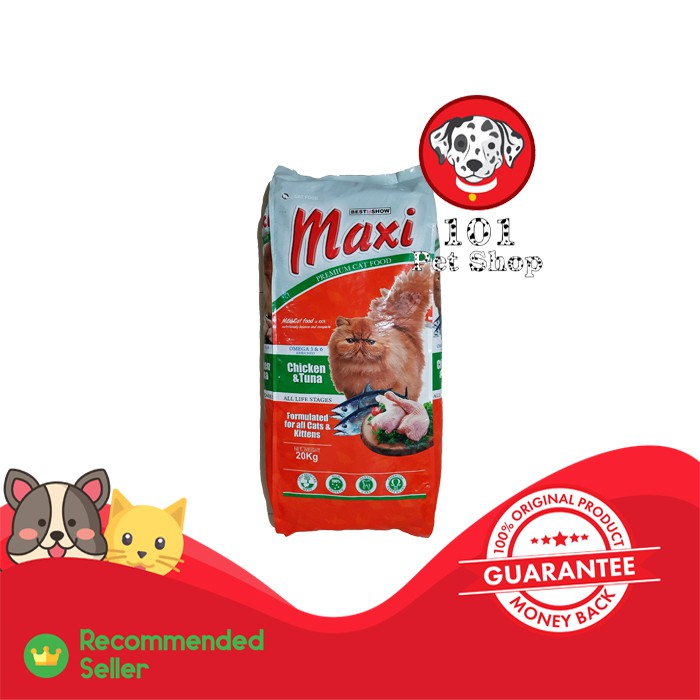 MAKANAN KUCING MAXI CAT CHICKEN &amp; TUNA 7KG VIA GOSEND &amp; GRAB