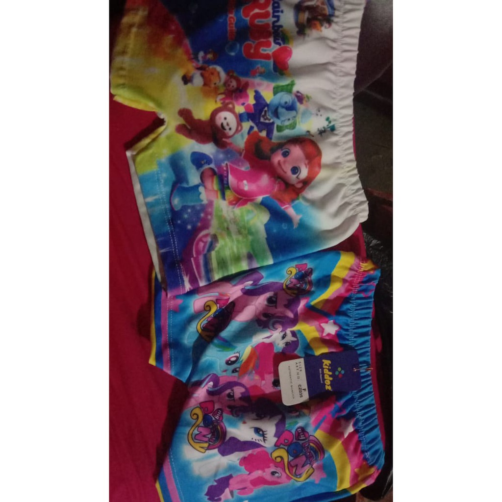 6 Pcs Celana Boxer Anak Perempuan / Celana Dalam Pendek anak Perempuan Berkualitas Multi Color