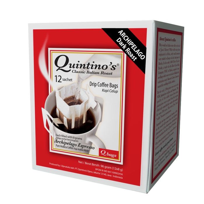 

Quintino's 12 sachet Archipelago Dark Roast