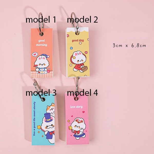 OILA catatan memo kartun lucu cute cartoon notepad ring (3h3) sno065