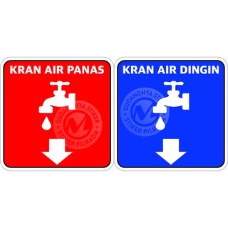 Jual Stiker Vinyl Kran Air Panas & Dingin (dijual Satuan) 