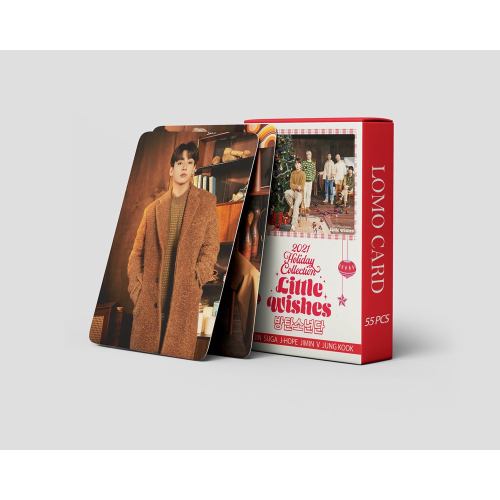 55pcs / Kotak Kartu LOMO Foto KPOP BTS Kecil WISHES