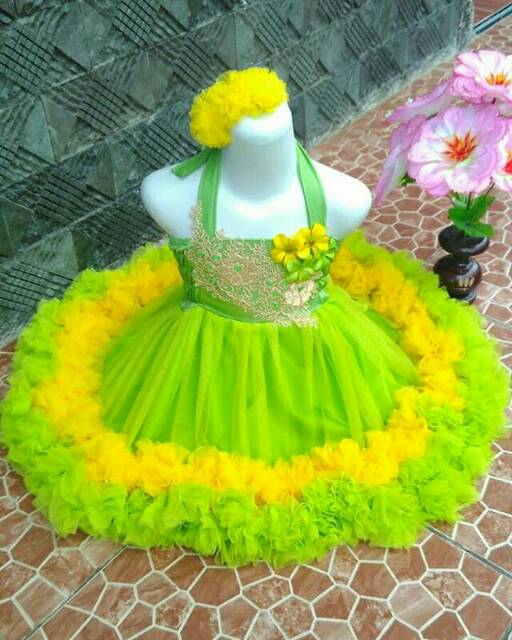 Dress tutu petite pelangi