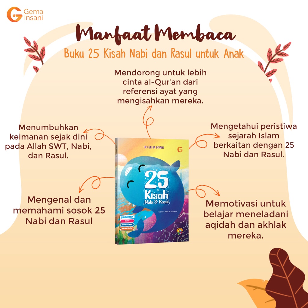 Buku 25 Kisah Nabi dan Rasul - Gema Insani 100% Original