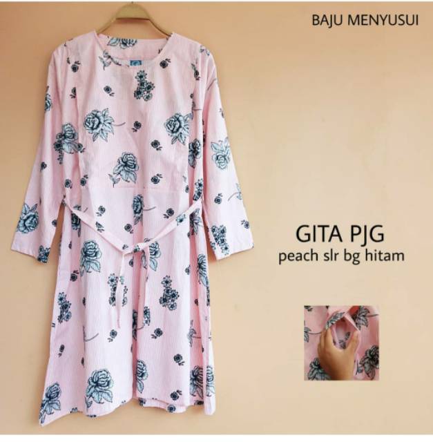 MAMIGAYA Baju Menyusui GITA Tunik Hamil Menyusui  Baju ASI Katun