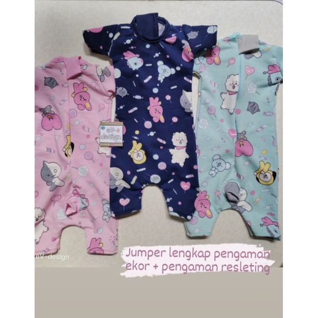 JUMPER UNTUK HEWAN MONYET LENGKAP PENGAMAN RESLETING DAN EKOR