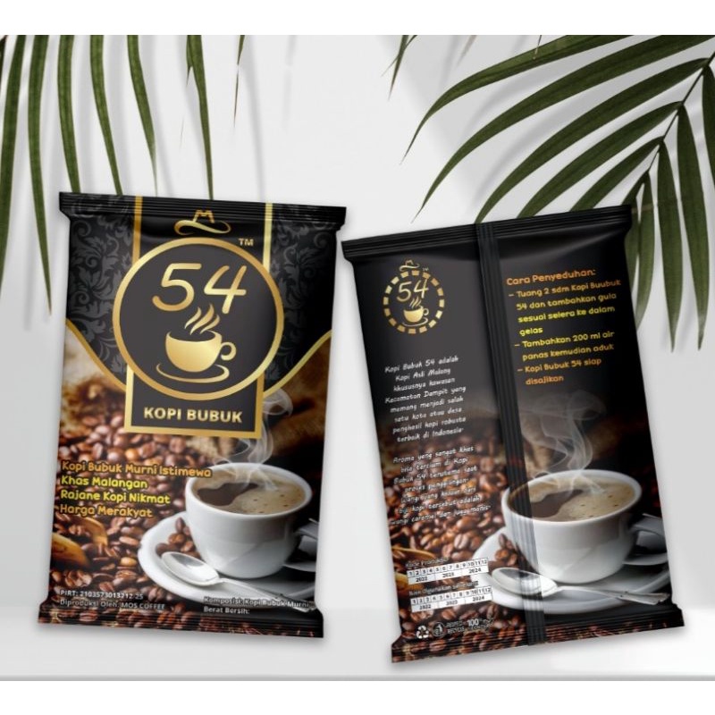 Kopi Bubuk Murni Cap 54 Special Asli Dampit 200 Gr Khas Malang Jawa Timuran