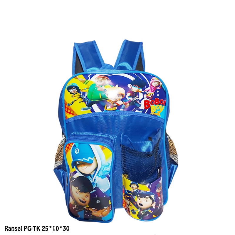 Tas ransel sekolah anak laki laki motif BOBOIBOY free botol minum