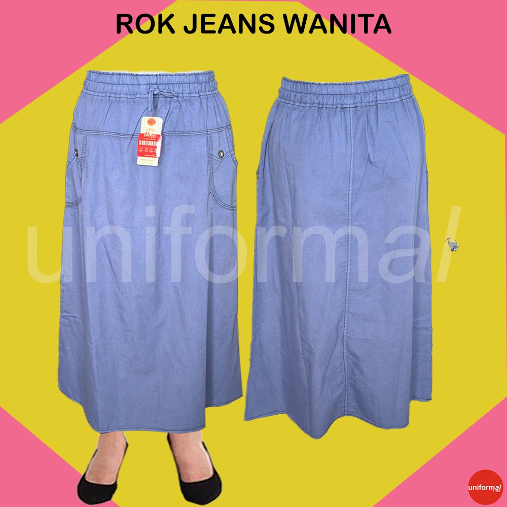 Rok Jeans Wanita Premium Quality