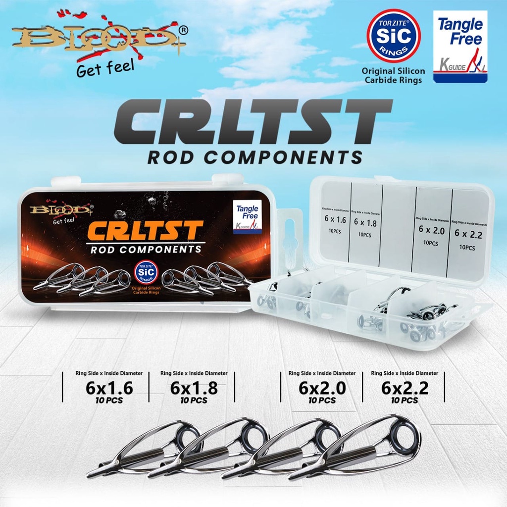 TOP GUIDE SET BLOOD CRLTST TORZITE SIC RINGS / isi 40pcs (Color SILVER)