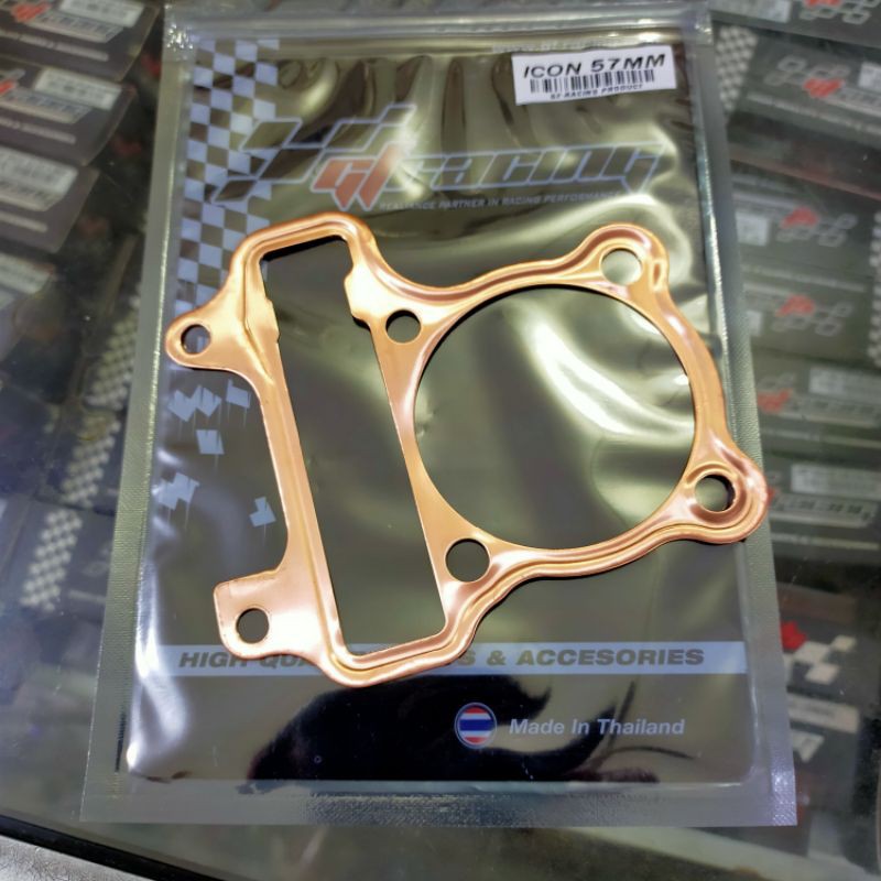 paking head tembaga beat Scoopy karbu tebal 0,5MM UK 57