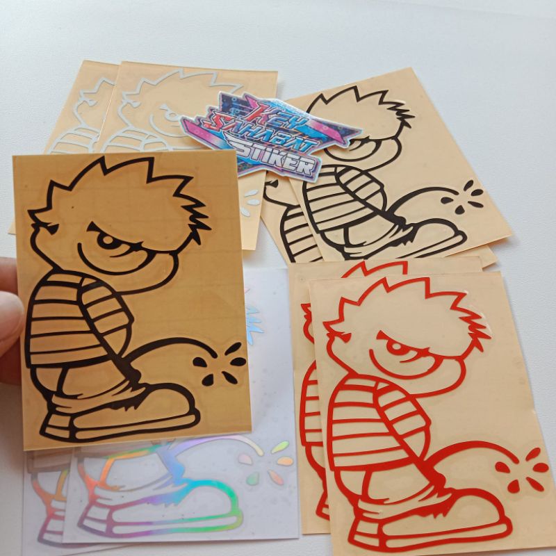 STICKER KARAKTER LUCU CUTTING MOTOR LEPTOP MOBIL