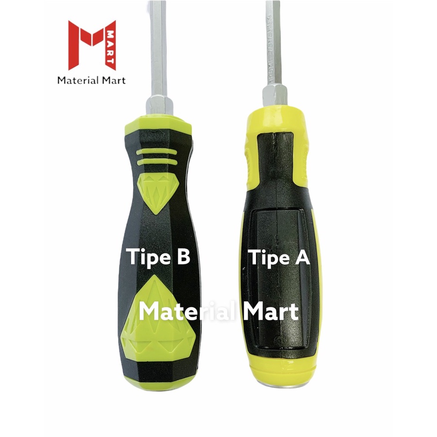 Obeng Ketok Bolak Balik 5 Inch | Obeng BB Magnet 5 Inch | Screwdriver | Material Mart