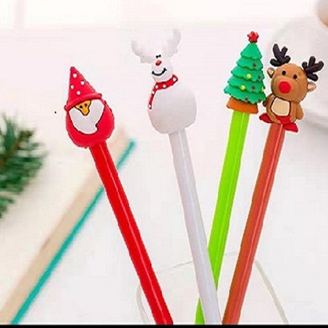 

PULPEN KARAKTER SANTA CLAUS PENA POHON NATAL PEN CHRISTMAS GEL TINTA MURAH UNIK LUCU READY STOCK