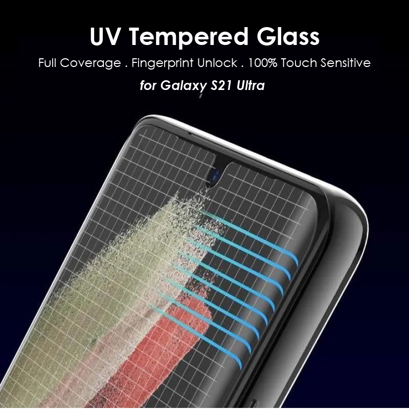 TEMPERED GLASS CURVE UV FULL GLUE SAMSUNG S21 S21 PLUS S21 ULTRA S22 PLUS S22 ULTRA