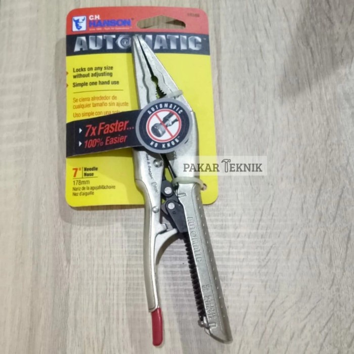 C.H. Hanson Automatic Needle Nose 7" / Tang Jepit Lancip 7" Ch Hanson