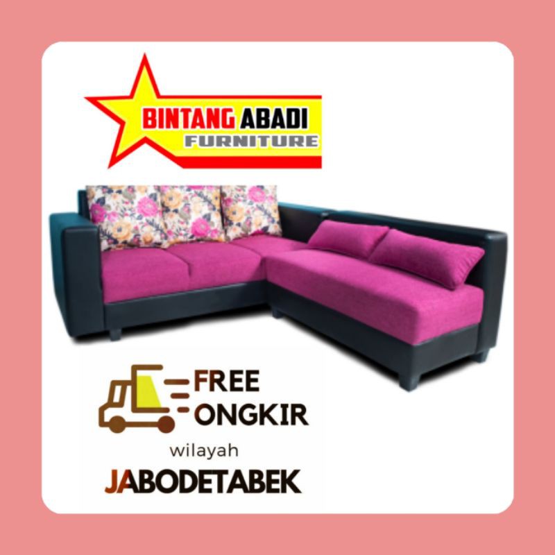 sofa L sudut ( free ongkir)