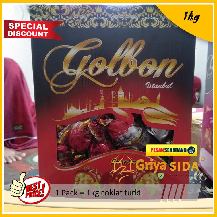 Coklat arab 1kg coklat Golbon coklat turki strawberry 1kg bukan elvan amanda