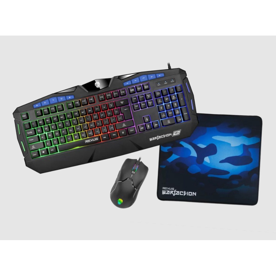 Keyboard Mouse Gaming Combo Rexus Warfaction VR1 - Bundle 3 in 1